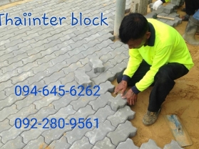 บล็อกปูหญ้า บล็อกตัวหนอน แผ่นทางเท้า ราคาถูก 094-645 6262