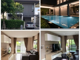 ให้เช่าบ้านแฝดสไตล์บ้านเดี่ยว 2 ชั้น พร้อมอยู่ ทำเลพระราม 9